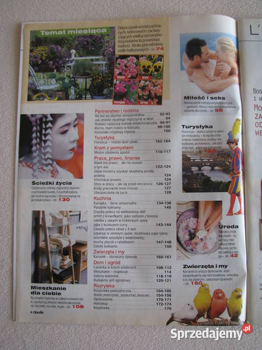Magazyn Claudia miesięcznik z lat 1997 2013 małopolskie Brzegi