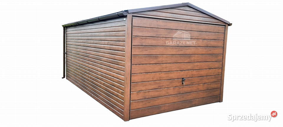 GARAŻ BLASZANY 3m x 6m DWUSPAD BRAMA UCHYLNA Łapanów