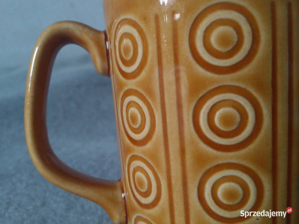 Kubek Pruszków miodowy koła z uchem porcelit Antyki, Sztuka, Kolekcje Warszawa sprzedam