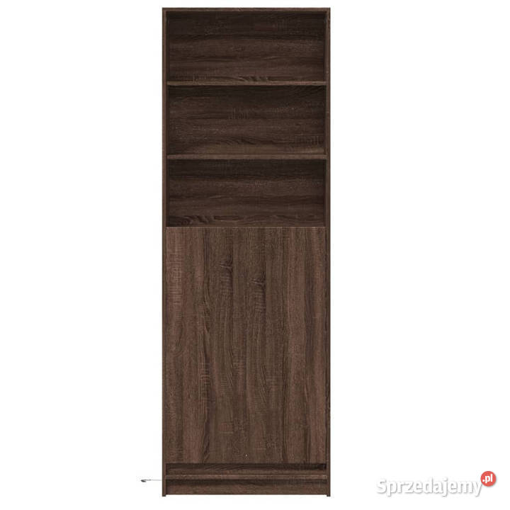 Wysoka szafka z LED brązowy dąb 69x325x200 Warszawa