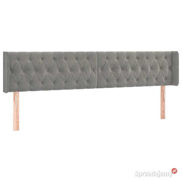 Zagłówek do łóżka z LED jasnoszary 203x16x7888 Warszawa