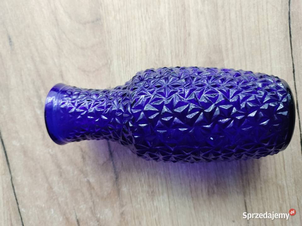 Wazonik grys lodowy granatowy prl