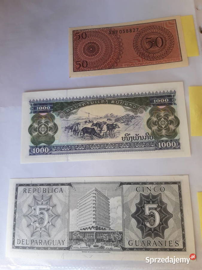 Banknot kolekcjonerski Paragwaj Laos Indonezja Ruda Śląska