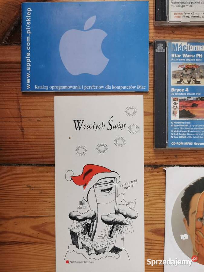 Apple Macintosh płyty cd foldery reklamy Lębork