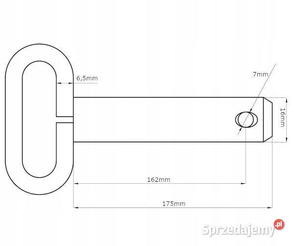 Sworzeń z uchwytem i zabezpieczeniem 16x162mm Kamionna sprzedam