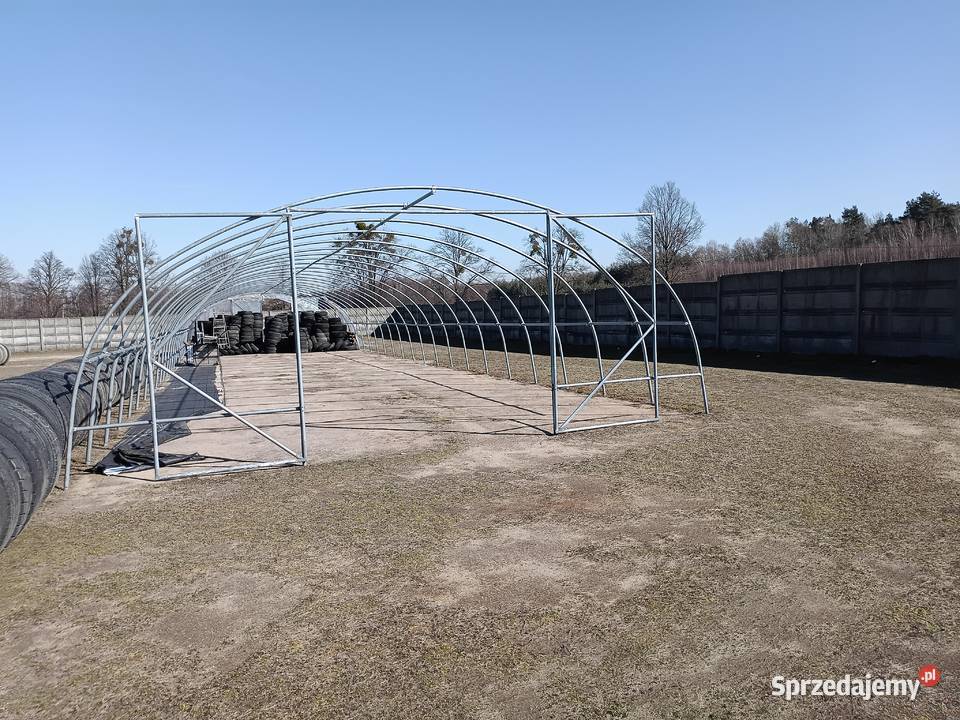 Konstrukcja tunelu foliowego 33 m 75 m solidna Tunele foliowe opolskie Praszka sprzedam