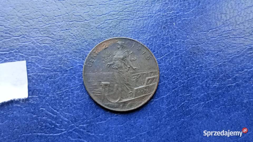 Stare monety 2 centesimi 1915 Włochy Lesko