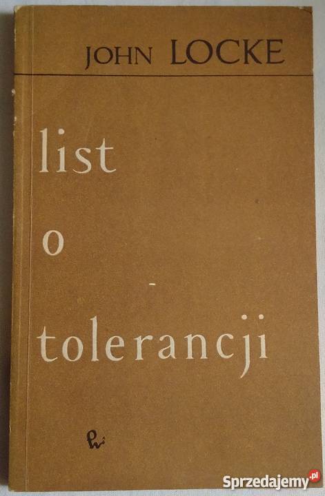 John LOCKE List o tolerancji Tekst łac i polski mazowieckie Warszawa sprzedam