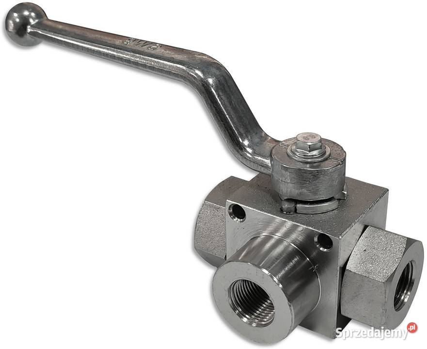 Zawór Hydrauliczny Ręczny KULOWY 3 DROGOWY 14 Solec Kujawski