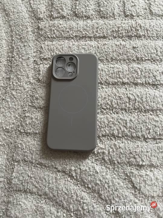 Szare etui MagSafe Fashion case do iPhone 15 pro Burzyn
