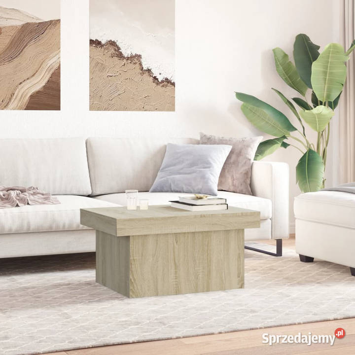 Stolik kawowy dąb sonoma 80x55x40 materiał Warszawa