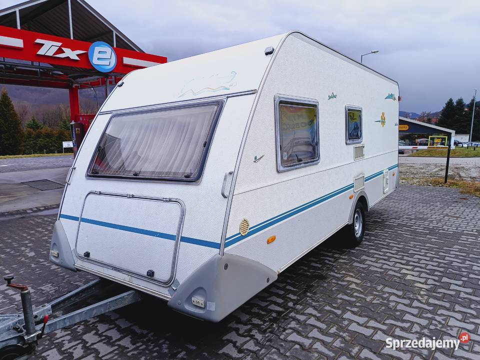 przyczepa kempingowa 2000r łóżka piętrowe Międzybrodzie Bialskie
