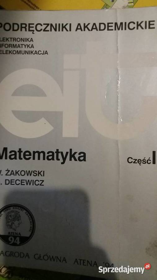 Żakowski książki Matematyka studia Warszawa