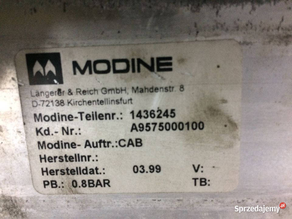 Chłodnica 9575000100 1436245 Mercedes Setra ciężarowe Maszewo