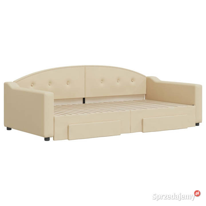 Sofa rozsuwana z szufladami kremowa tkanina Warszawa sprzedam