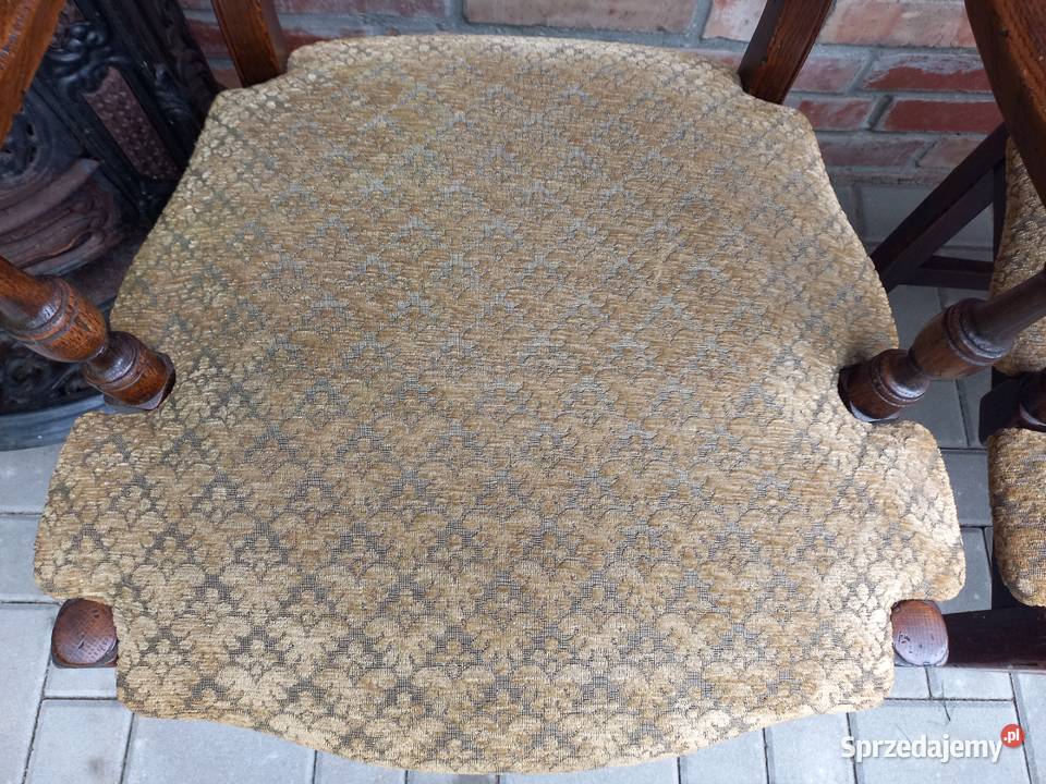 Krzesła stylowe drewniane z materiałową Meble Gawroniec