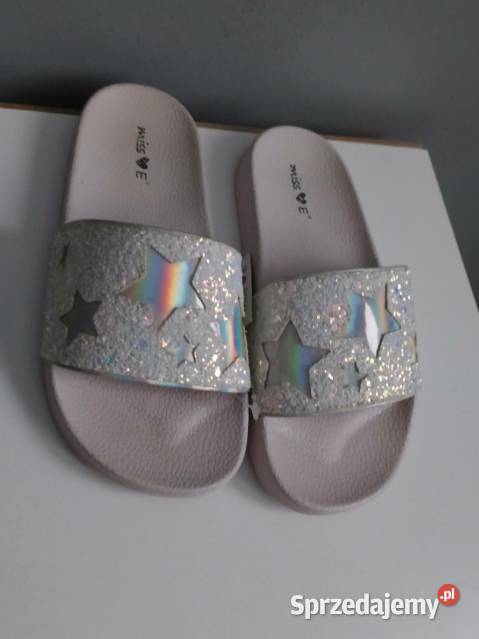 Klapki brokatowe rozmiar 30 107 19.5cm Klapki