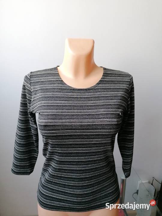 NOWA BLUZKA W PASKI ZE SREBRNĄ NITKĄ