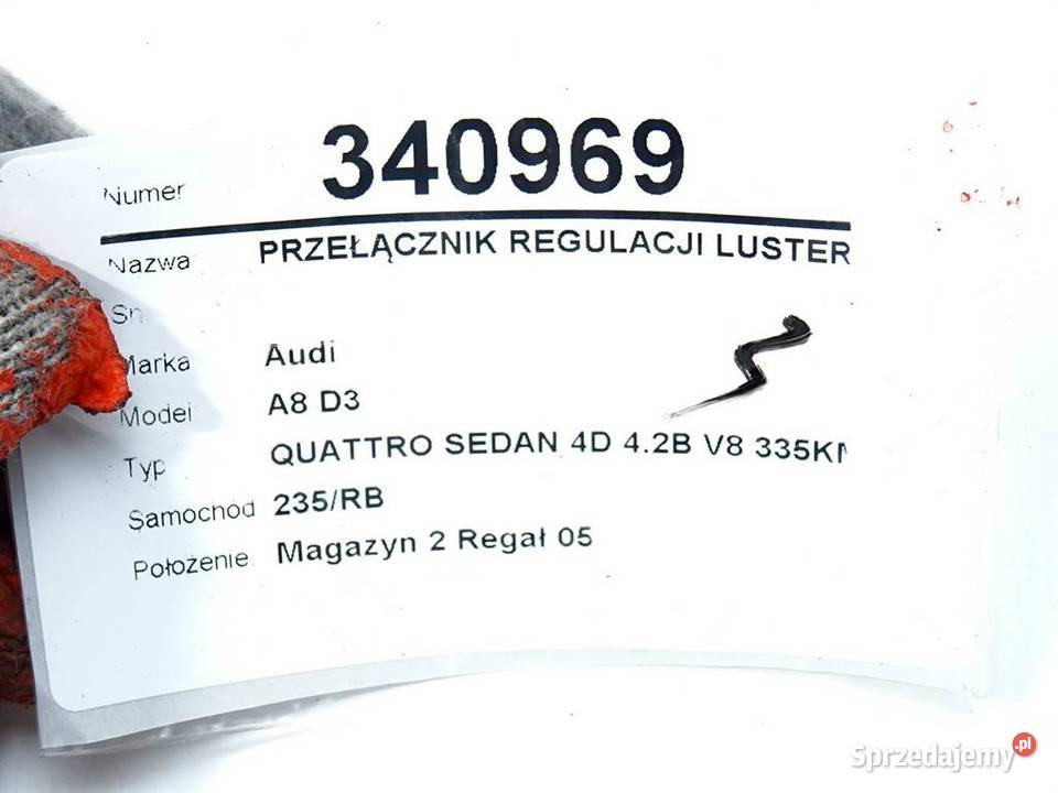 PRZEŁĄCZNIK REGULACJI LUSTEREK AUDI A8 D3 osobowe