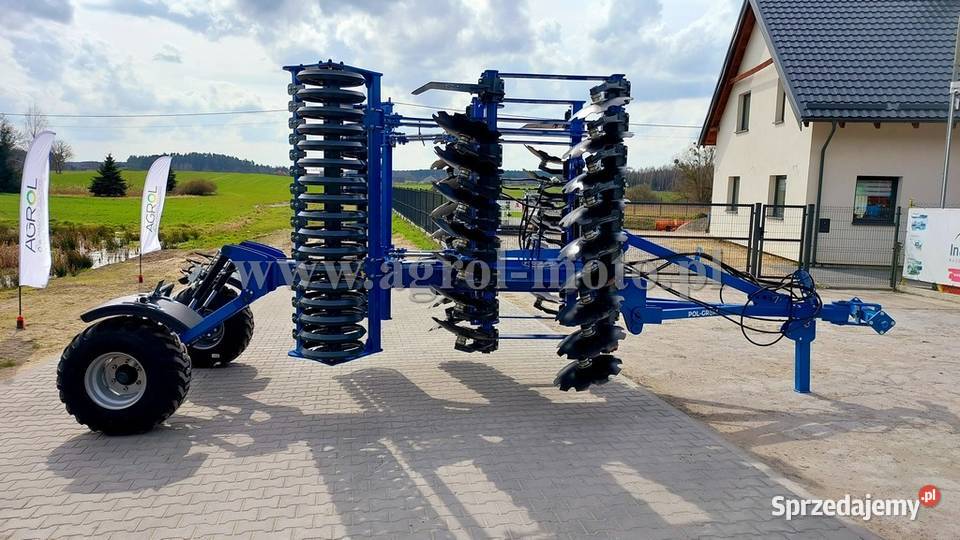 Brona talerzowa Agregat 4m zawieszana ciągana nieuszkodzony Dzierzgoń