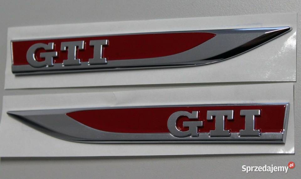 NOWY przyklejany znaczek GTI para czerwony