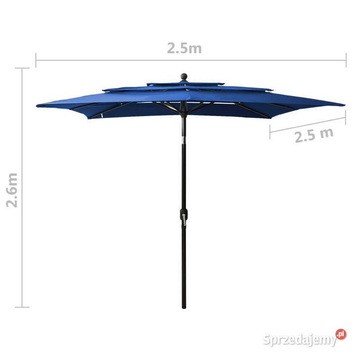 3poziomowy parasol na aluminiowym słupku Warszawa sprzedam
