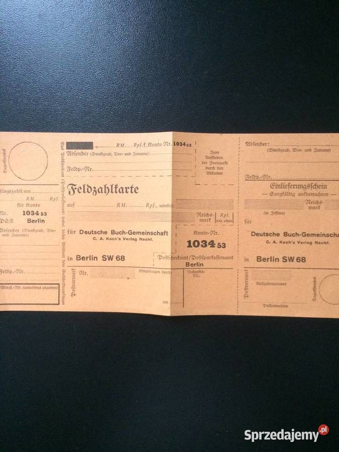 243 Niemiecki Blankiet Pocztowy Szczecin