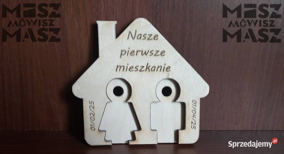 Domek na klucze parapetówka para breloki wielkopolskie Racot