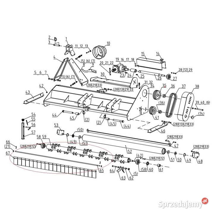 Pręt osłony bezpieczeństwa 10 x 1190 mm EF115 Części i osprzęt rolniczy Tajęcina sprzedam