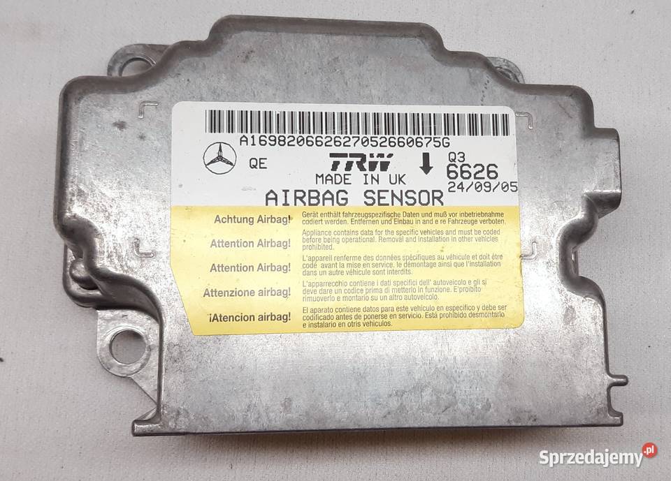 Sterownik Sensor Airbag MERCEDES W169 W245 Układ elektryczny dolnośląskie Mielęcin sprzedam