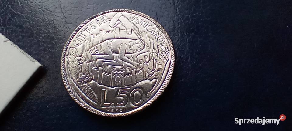 Stare monety 50 lir 1975 Watykan Święty Lesko