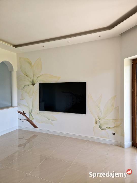 Artystyczne malowanie ścian fraffiti kwiaty Tynki dekoracyjne Tymbark