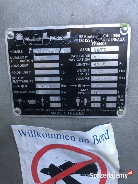 Ponton Bombard C3 z wózkiem Warszawa