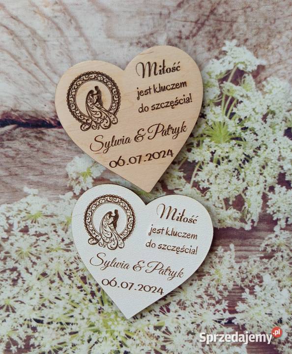Magnes ślubny z Parą Młodą zestaw 10 łódzkie Bełchatów
