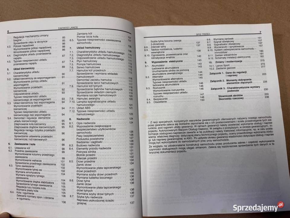 Daewoo Lanos WKŁ Sam Naprawiam Instrukcja dolnośląskie