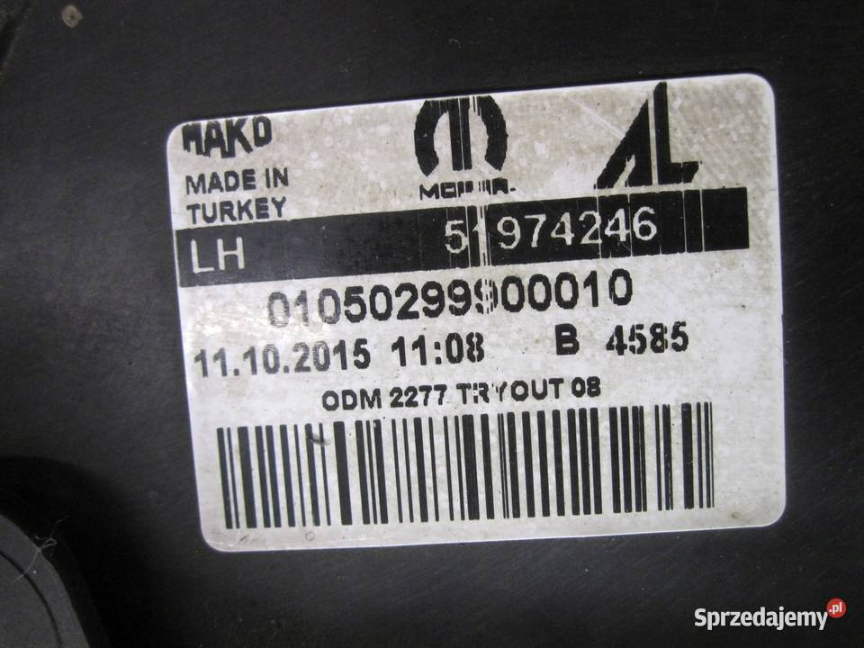 FIAT DOBLO II LIFT 16r lampa lewa przód 51974246