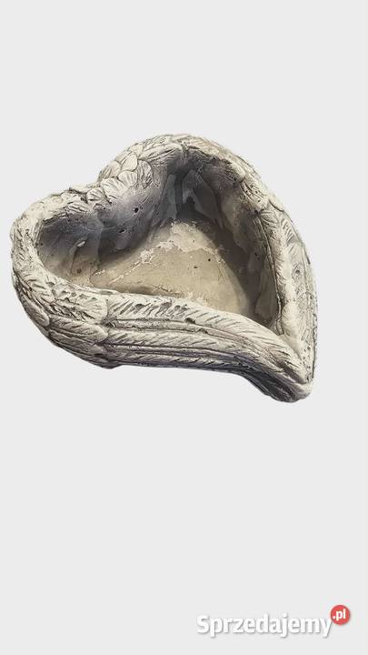 osłonka gipsowa doniczka serce dekoracja dekor dolnośląskie Wrocław