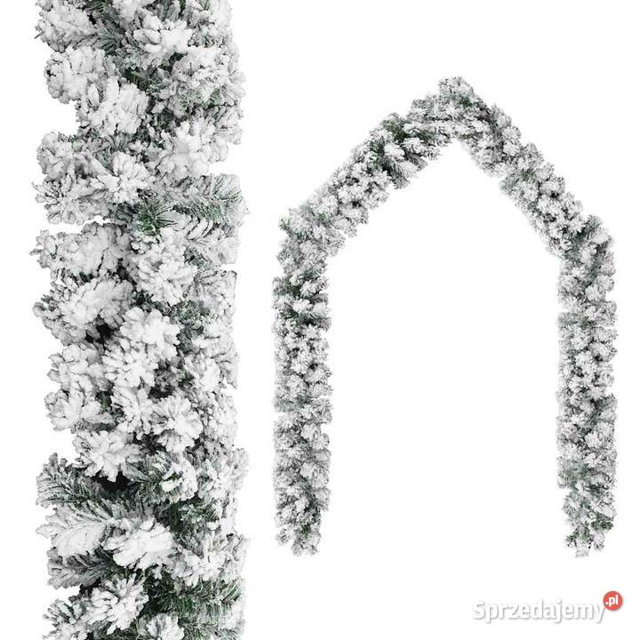 vidaXL Świąteczna girlanda pokryta śniegiem mazowieckie Warszawa