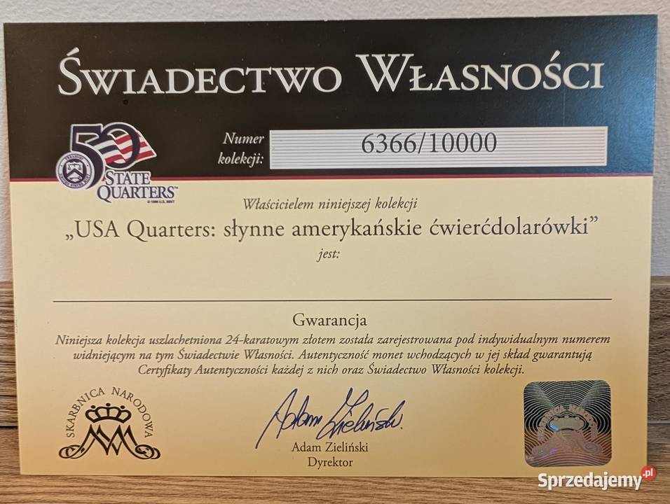 Komplet 50 State Quarters Uszlachetnione Piła