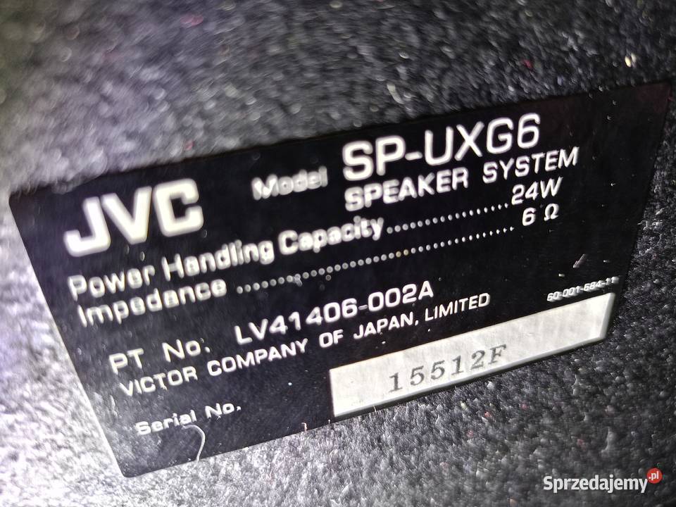 Kolumny JVC SPUXG68 Japan Słuchawki i głośniki Drawski Młyn sprzedam