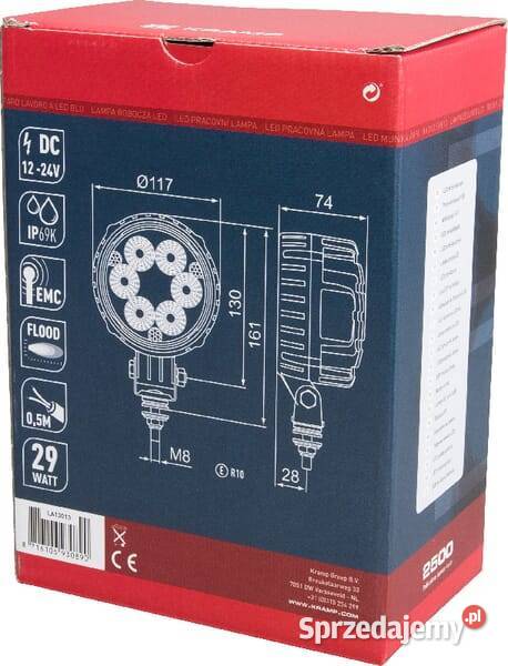 Lampa robocza LED okrągła 29W 2500 lm 1030V małopolskie Kamionna