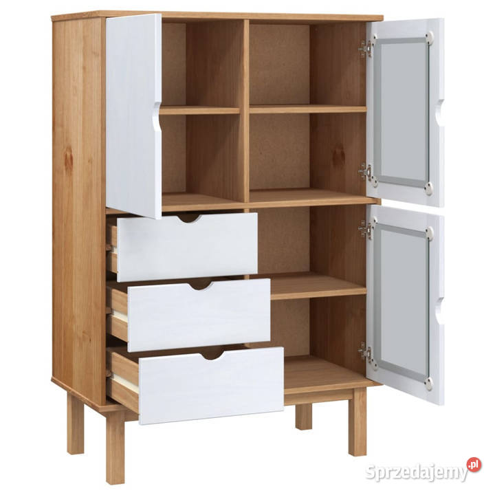 Szafka OTTA brązowobiała 85x43x125 lita sosna Warszawa