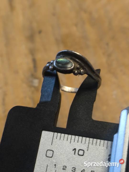 srebrny pierścionek muszla Avalone Vintage Mysłowice