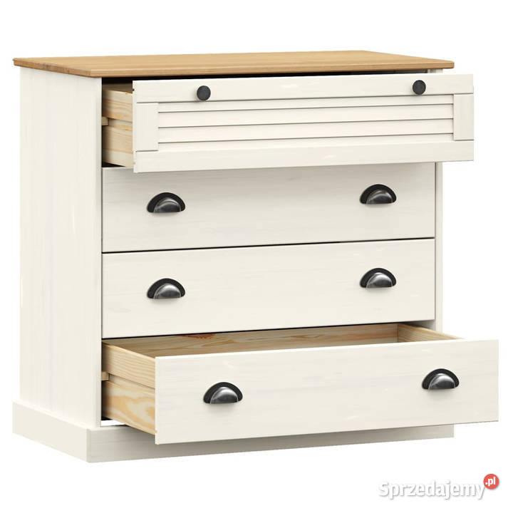 Komoda VIGO biała 80x40x76 lite drewno sosnowe Warszawa