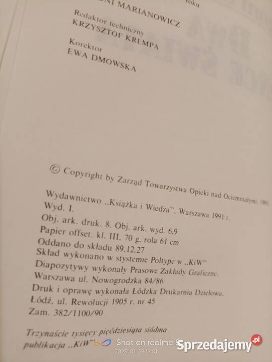 Słonimski Dwa końce świata książki Warszawa Rok wydania 1990