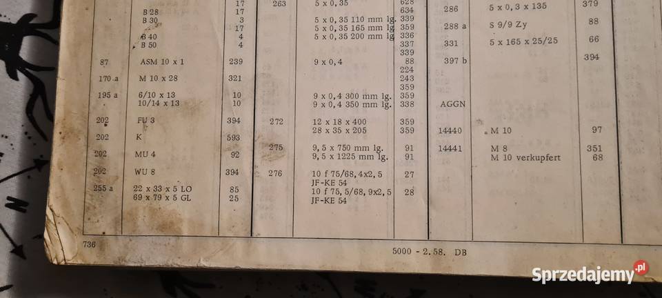 Mercedes w120 katalog czesci 1957 Łódź