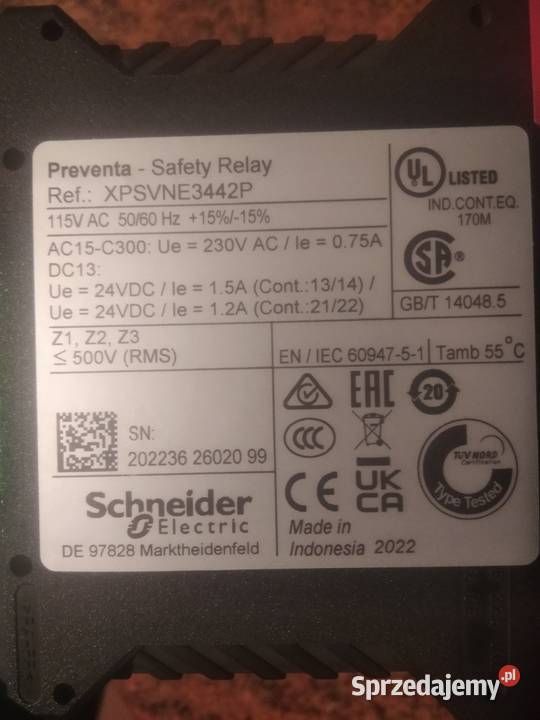 Przekaźnik bezpieczeństwa zaniku obrotów Włocławek sprzedam