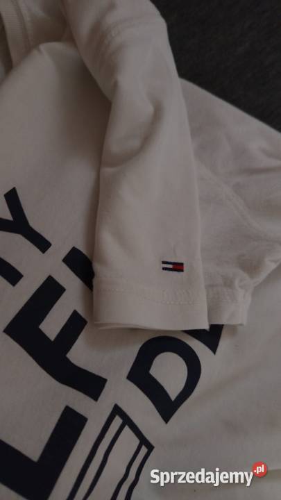 Tommy Hilfiger Denim vintage Tshirt biały logo biały Odzież codzienna Bielsko-Biała