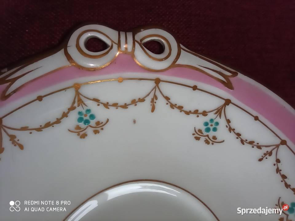 Patera ze złotymi kokardkami 3436 Różowy pasek pomorskie Gdańsk