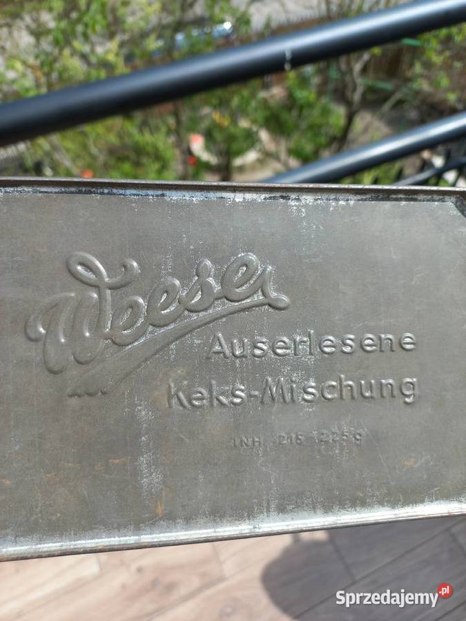 Stara puszka niemiecka herbatnikach Weeser mazowieckie Piastów